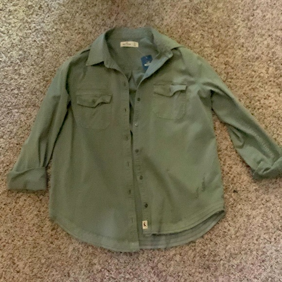 Hollister jacket. Green. Size small. Never been worn/ brand new. - Picture 1 of 2